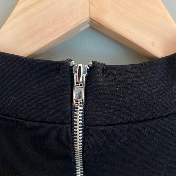 Akira Black Long sleeve cocktail dress w/ open chest and full zipper down back - Picture 8 of 9